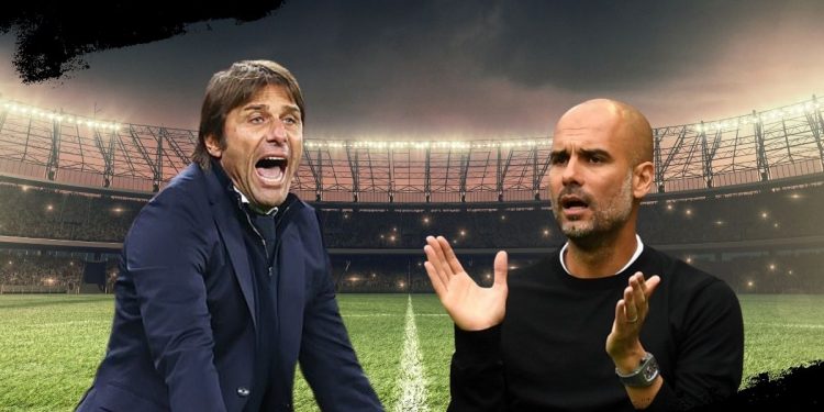 Antonio Conte e Pep Guardiola ironia sui social da parte del tecnico italiano