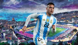 Lautaro Martinez a caccia del gol contro il Brasile