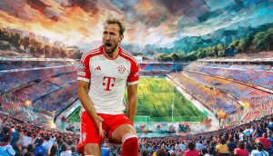 Harry Kane con la maglia del Bayern